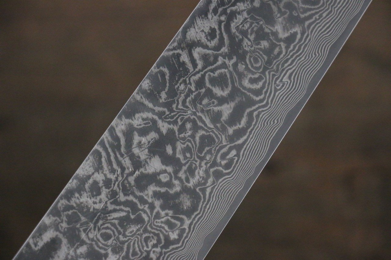 Takeshi Saji R2/SG2 Black Damascus Sujihiki Japanese Chef Knife 270mm with Cow Bone Handle - Japanny - Best Japanese Knife