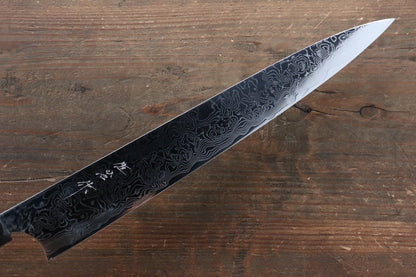 Takeshi Saji R2/SG2 Mirrored Damascus Sujihiki Japanese Chef Knife 270mm with Chinese Quince Handle(ferrule: Water Buffalo with Triple Ring) - Japanny - Best Japanese Knife