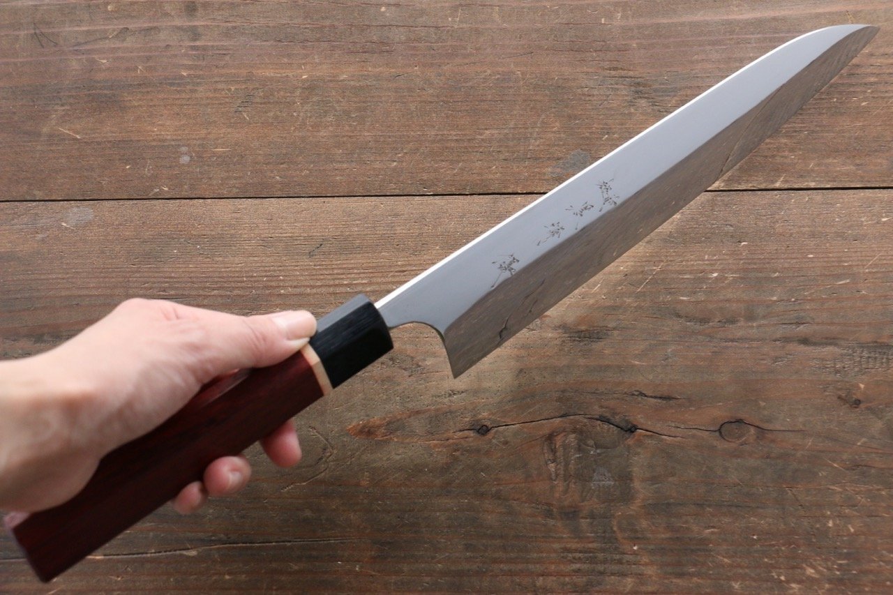 Yu Kurosaki R2/SG2 Mirrored Gyuto Japanese Chef Knife 240mm Padoauk Handle With Saya - Japanny - Best Japanese Knife