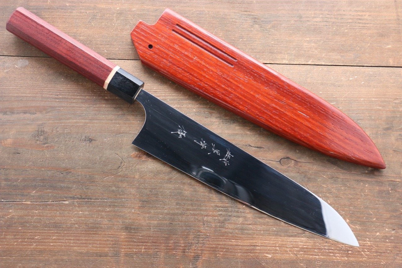 Yu Kurosaki R2/SG2 Mirrored Gyuto Japanese Chef Knife 240mm Padoauk Handle With Saya - Japanny - Best Japanese Knife