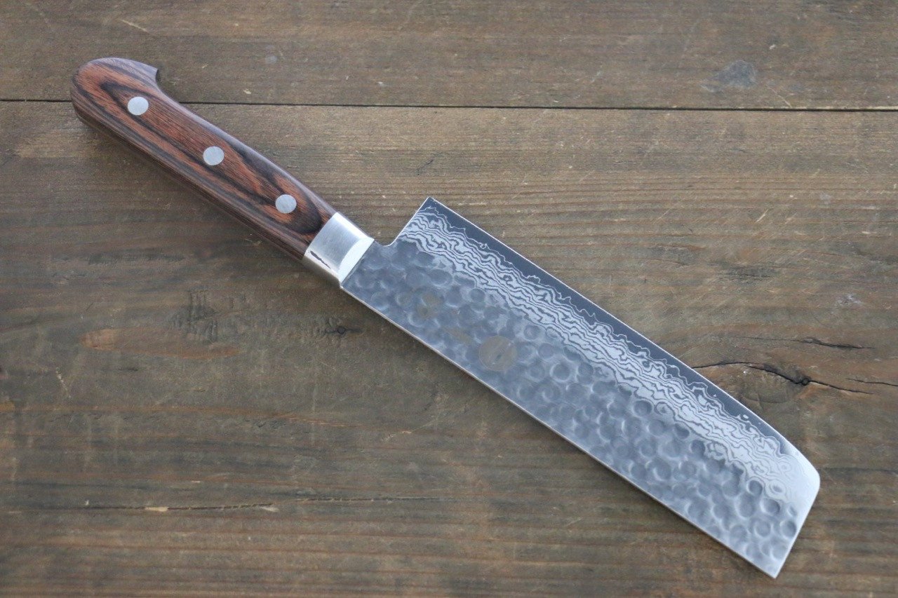 Sakai Takayuki VG10 17 Layer Damascus Nakiri Japanese Chef Knife 160mm - Japanny - Best Japanese Knife