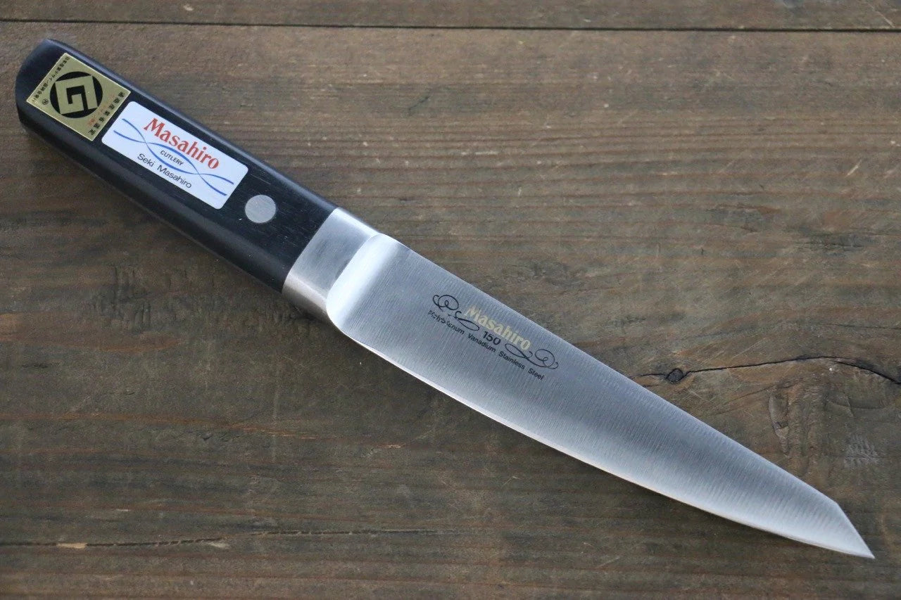 Marke Masahiro: Molybdänstahl (MOL). Rundes Loch. Spezialisiertes Ausbeinmesser. Japanisches Honesuki-Messer. 150 mm 