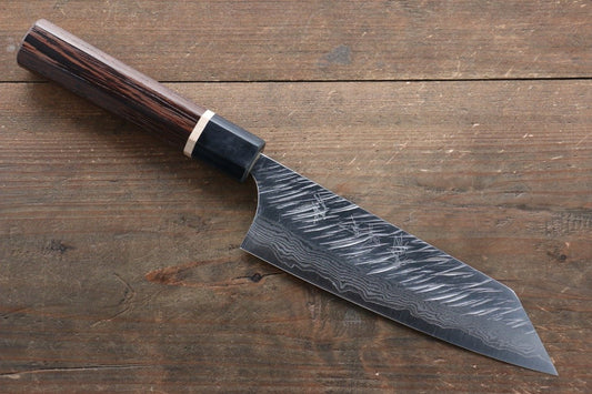 Yu Kurosaki Fujin VG10 Hammered Damascus Bunka Japanese Knife 165mm with Wenge Handle - Japanny - Best Japanese Knife