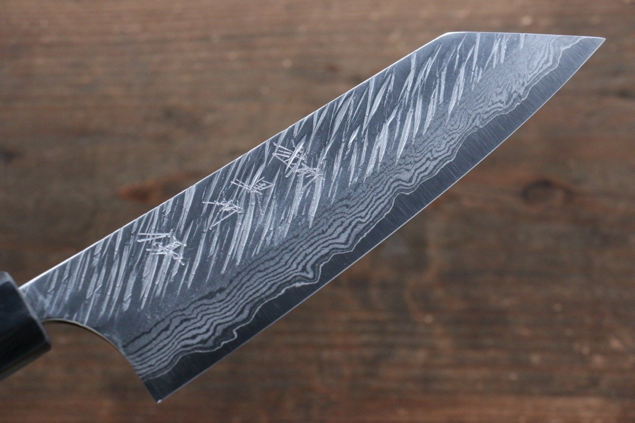 Yu Kurosaki Fujin VG10 Hammered Damascus Bunka Japanese Knife 165mm with Wenge Handle - Japanny - Best Japanese Knife