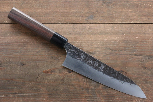 Yu Kurosaki Blue Super Clad Hammered Kurouchi Gyuto Japanese Chef Knife 180mm - Japanny - Best Japanese Knife