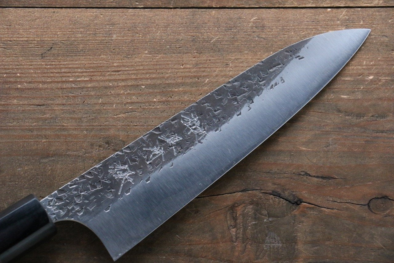 Yu Kurosaki Blue Super Clad Hammered Kurouchi Gyuto Japanese Chef Knife 180mm - Japanny - Best Japanese Knife