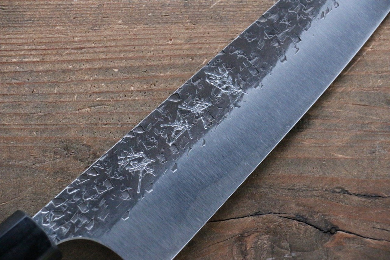 Yu Kurosaki Blue Super Clad Hammered Kurouchi Gyuto Japanese Chef Knife 180mm - Japanny - Best Japanese Knife