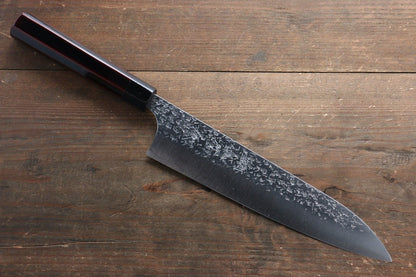 Yu Kurosaki Shizuku R2/SG2 Hammered Gyuto Japanese Knife 210mm with Lacquered Handle - Japanny - Best Japanese Knife