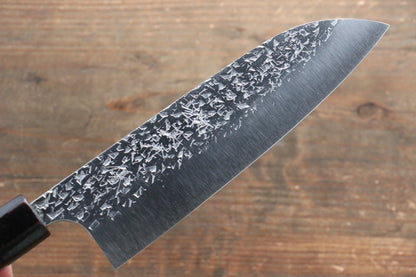 Yu Kurosaki Shizuku R2/SG2 Hammered Santoku Japanese Knife 165mm with Lacquered Handle - Japanny - Best Japanese Knife