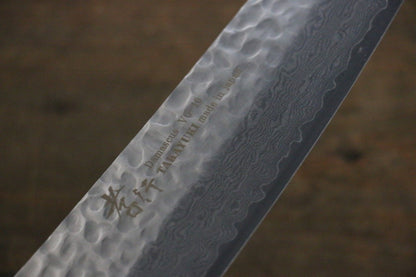 Sakai Takayuki VG10 33 Layer Damascus  Santoku Japanese Chef Knife 160mm with Desert Iron Wood - Japanny - Best Japanese Knife