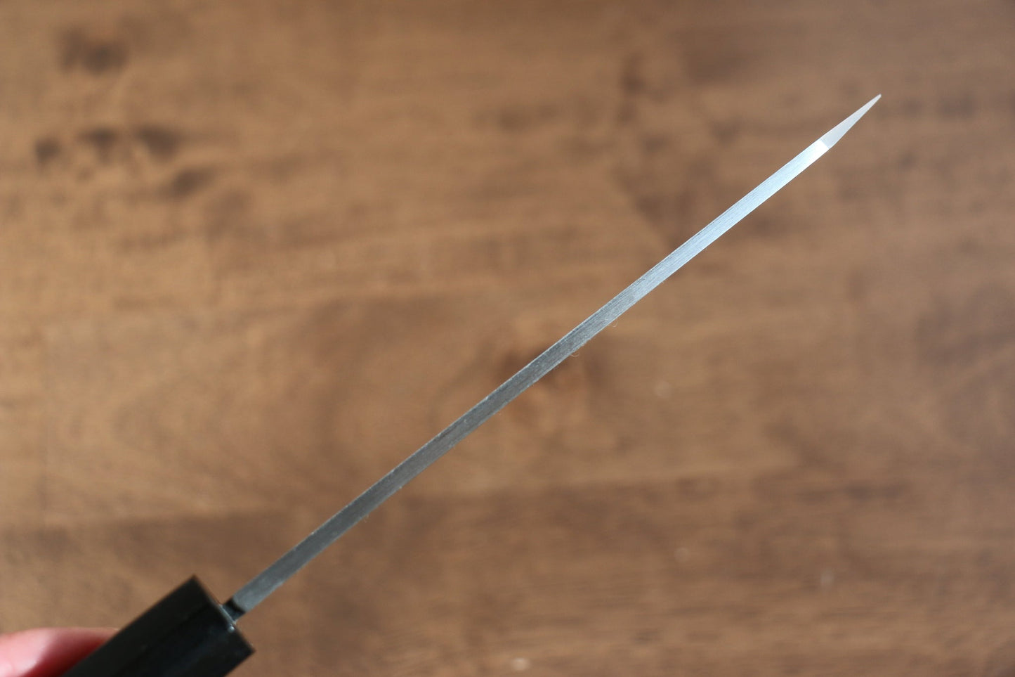 Thương hiệu Hideo Kitaoka Thép xanh No.2 Thép Damascus Dao lọc xương chuyên dụng Honesuki dao Nhật 150mm chuôi dao gỗ Mộc Lan