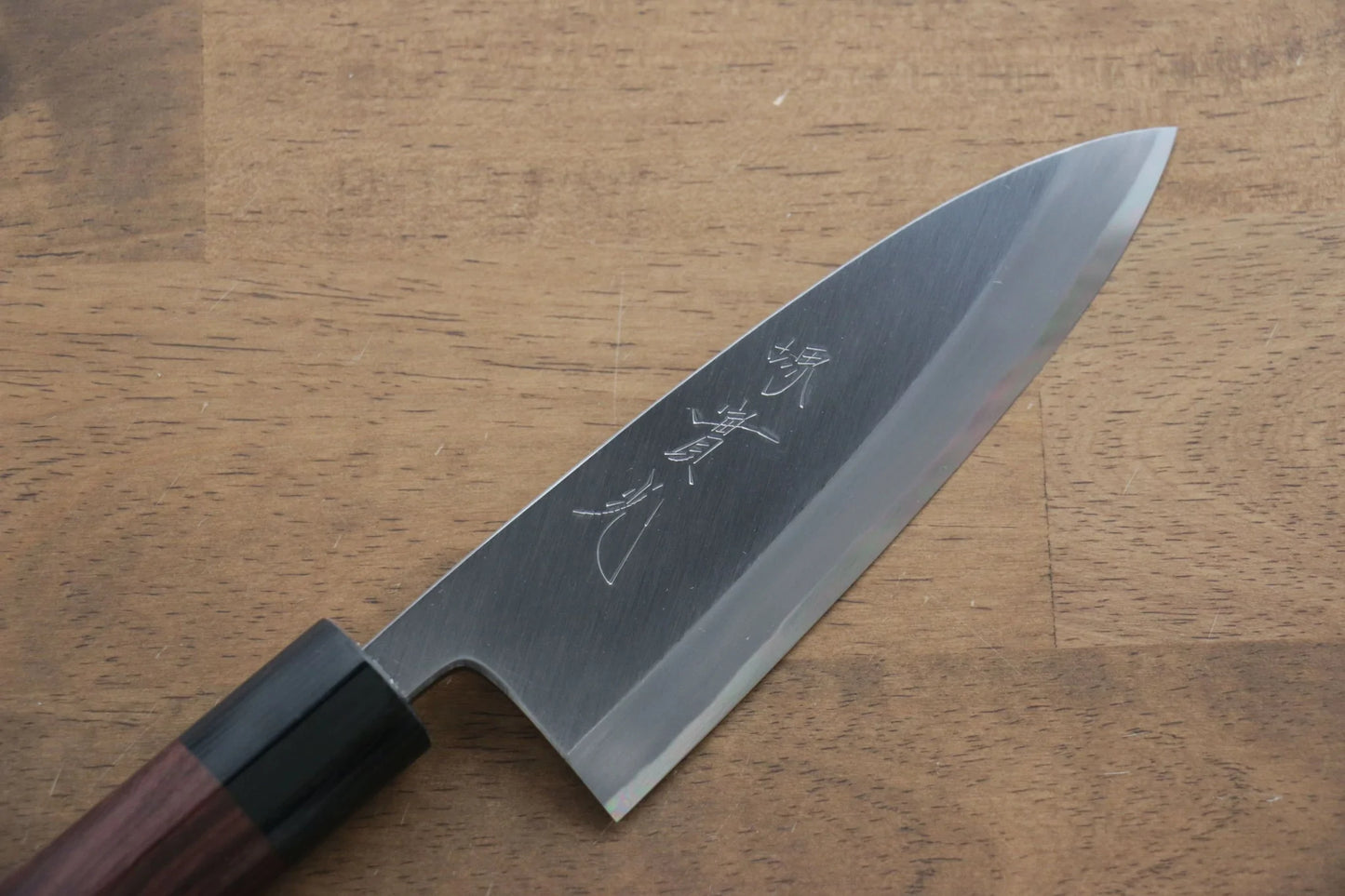 Thương hiệu Jikko Thép trắng No.2 Dao làm cá chuyên dụng Deba dao Nhật 135mm chuôi dao gỗ Đàn Hương
