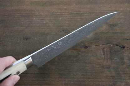 Takeshi Saji R2/SG2 Black Damascus Petty Japanese Chef Knife 150mm with Bone Handle - Japanny - Best Japanese Knife