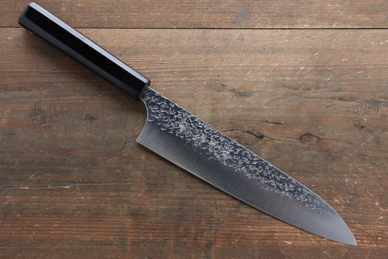 Yu Kurosaki Shizuku R2/SG2 Hammered Gyuto Japanese Knife 210mm with Lacquered Handle with Saya (Fuji) - Japanny - Best Japanese Knife