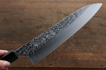 Yu Kurosaki Shizuku R2/SG2 Hammered Gyuto Japanese Knife 210mm with Lacquered Handle with Saya (Fuji) - Japanny - Best Japanese Knife