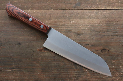 Kunihira VG1 Nashiji Santoku Japanese Knife 170mm with Mahogany Handle - Japanny - Best Japanese Knife