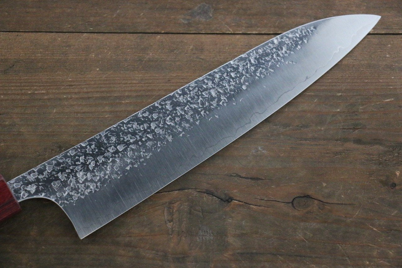 Yu Kurosaki Shizuku R2/SG Hammered Gyuto Japanese Chef Knife 210mm American Cherry Handle - Japanny - Best Japanese Knife