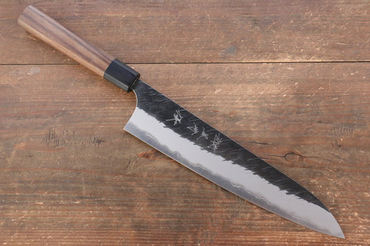 Yu Kurosaki Fujin Blue Super Hammered Gyuto Japanese Knife 240mm with Shitan Handle - Japanny - Best Japanese Knife