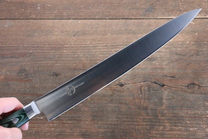 Sakai Takayuki Sakai Takayuki  Grand Chef Grand Chef Stainless Steel Sujihiki Japanese Knife 240mm with Green Micarta Handle - Japanny - Best Japanese Knife
