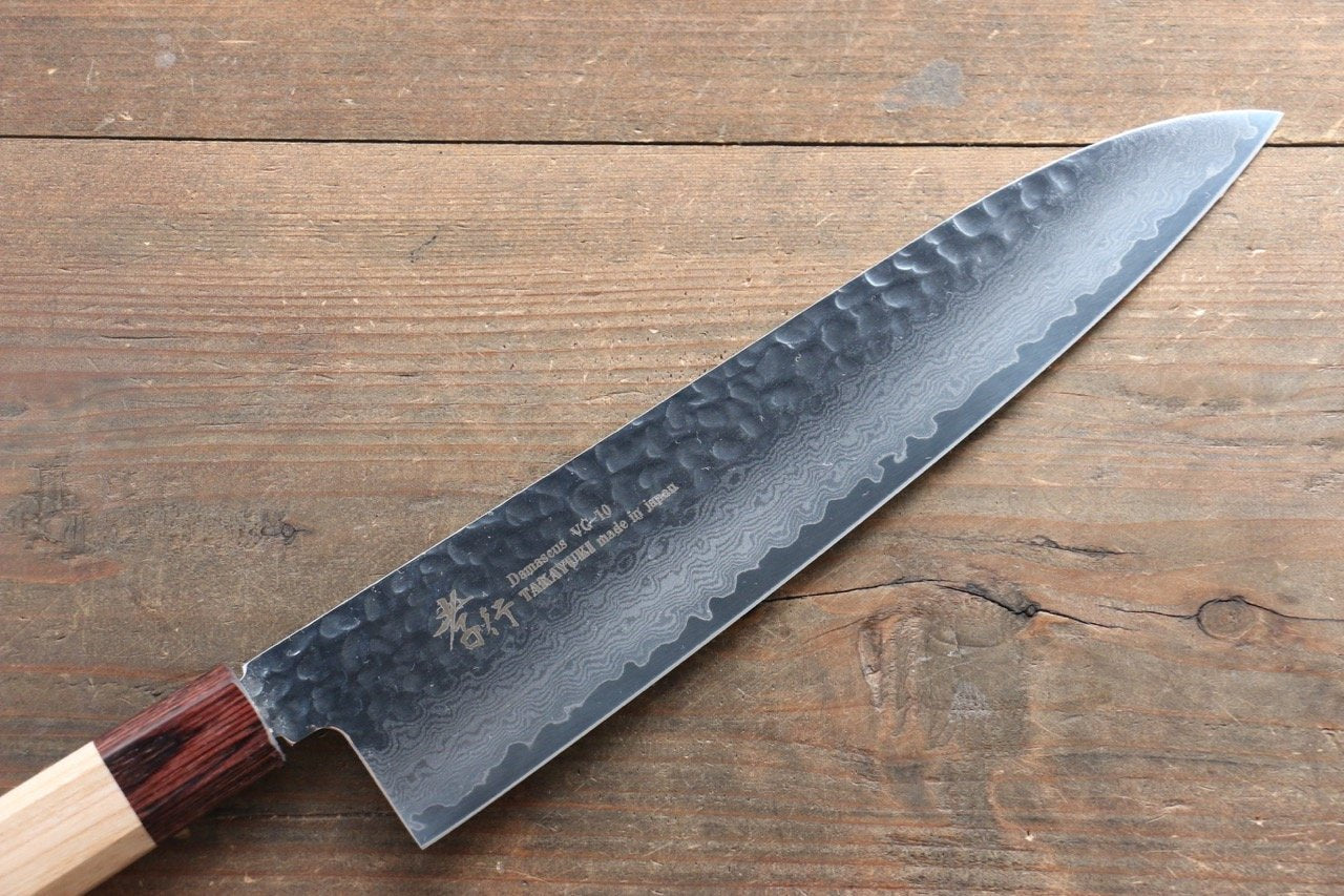 Sakai Takayuki VG10 33 Layer Damascus  Gyuto Japanese Chef Knife 240mm with Keyaki Handle(Japanese Elm) - Japanny - Best Japanese Knife