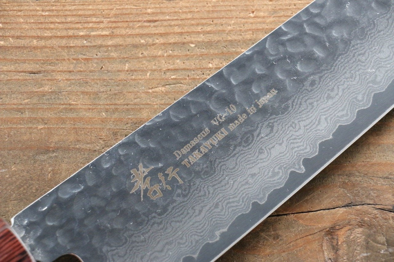 Sakai Takayuki VG10 33 Layer Damascus  Gyuto Japanese Chef Knife 240mm with Keyaki Handle(Japanese Elm) - Japanny - Best Japanese Knife