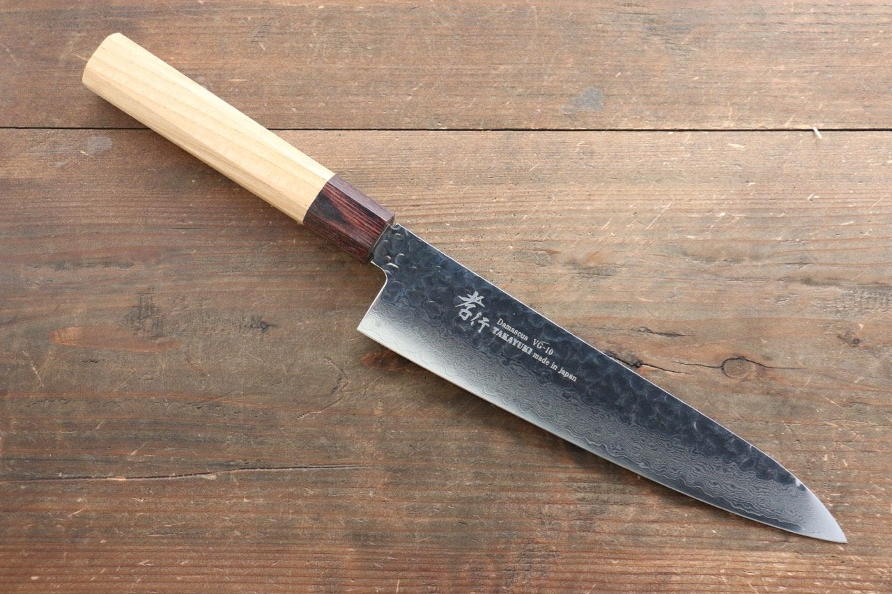 Sakai Takayuki VG10 33 Layer Damascus Gyuto Knife 210mm with Keyaki Handle(Japanese Elm) - Japanny - Best Japanese Knife