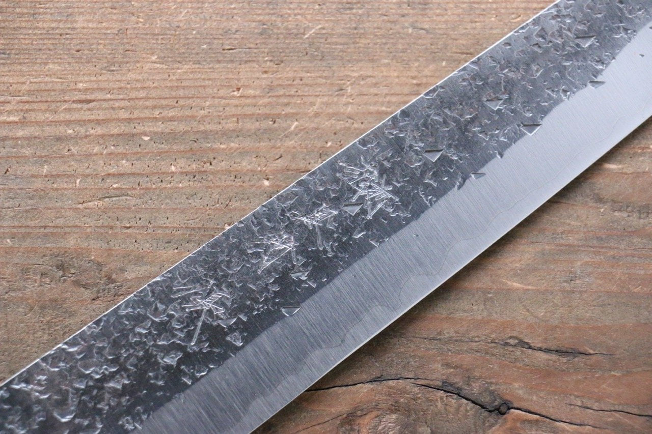 Yu Kurosaki Blue Super Clad Hammered Kurouchi Sujihiki Japanese Chef Knife 270mm - Japanny - Best Japanese Knife