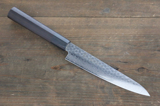 Sakai Takayuki 45 Layer Damascus Japanese Chef's Petty Knife 150mm with Shitan Handle - Japanny - Best Japanese Knife