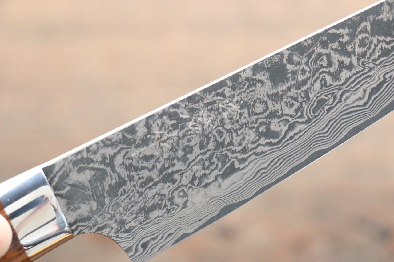 Takeshi Saji R2/SG2 Black Damascus Petty-Utility Japanese Knife 150mm with Ironwood Handle - Japanny - Best Japanese Knife