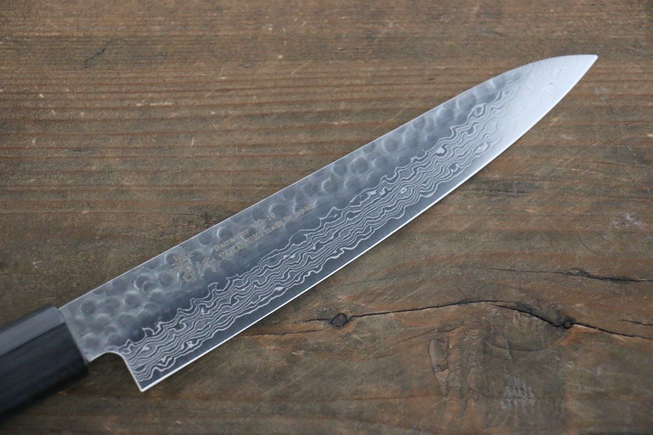 Sakai Takayuki 45 Layer Damascus Japanese Chef's Petty Knife 150mm with Shitan Handle - Japanny - Best Japanese Knife