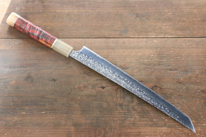 Yu Kurosaki Shizuku R2/SG2 Sakimaru Takohiki Japanese Knife 270mm with Marble Handle(ferrule: Water Buffalo with Ring) - Japanny - Best Japanese Knife