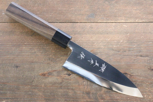 Yu Kurosaki Blue Steel No.2 Mirrored Finish Deba Japanese Knife 150mm with Shitan Handle - Japanny - Best Japanese Knife