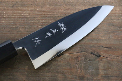 Yu Kurosaki Blue Steel No.2 Mirrored Finish Deba Japanese Knife 150mm with Shitan Handle - Japanny - Best Japanese Knife