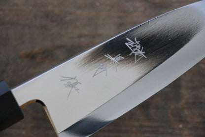 Yu Kurosaki Blue Steel No.2 Mirrored Finish Deba Japanese Knife 150mm with Shitan Handle - Japanny - Best Japanese Knife