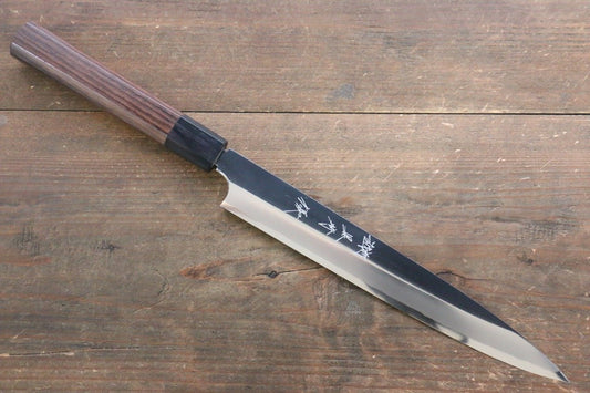 Yu Kurosaki Blue Steel No.2 Mirrored Finish Yanagiba Japanese Knife 220mm with Shitan Handle - Japanny - Best Japanese Knife