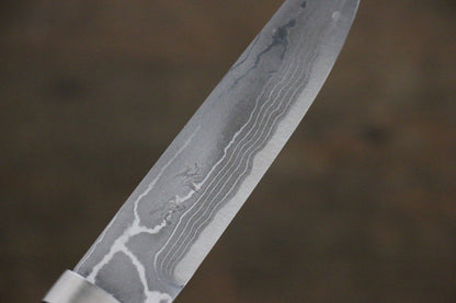 Takeshi Saji Ichimonji White Steel Damascus Japanese Knife 110mm With Case - Japanny - Best Japanese Knife