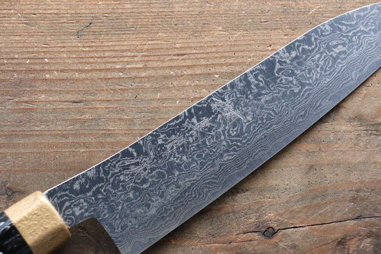 Yu Kurosaki R2/SG2 Damascus Small Santoku Japanese Knife 155mm with Gold Lacquered Handle - Japanny - Best Japanese Knife