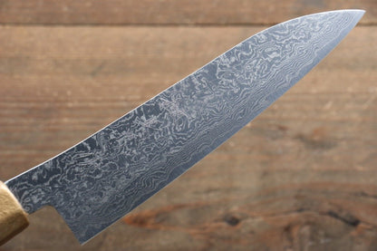 Yu Kurosaki R2/SG2 Damascus Small Santoku Japanese Knife 155mm with Gold Lacquered Handle - Japanny - Best Japanese Knife