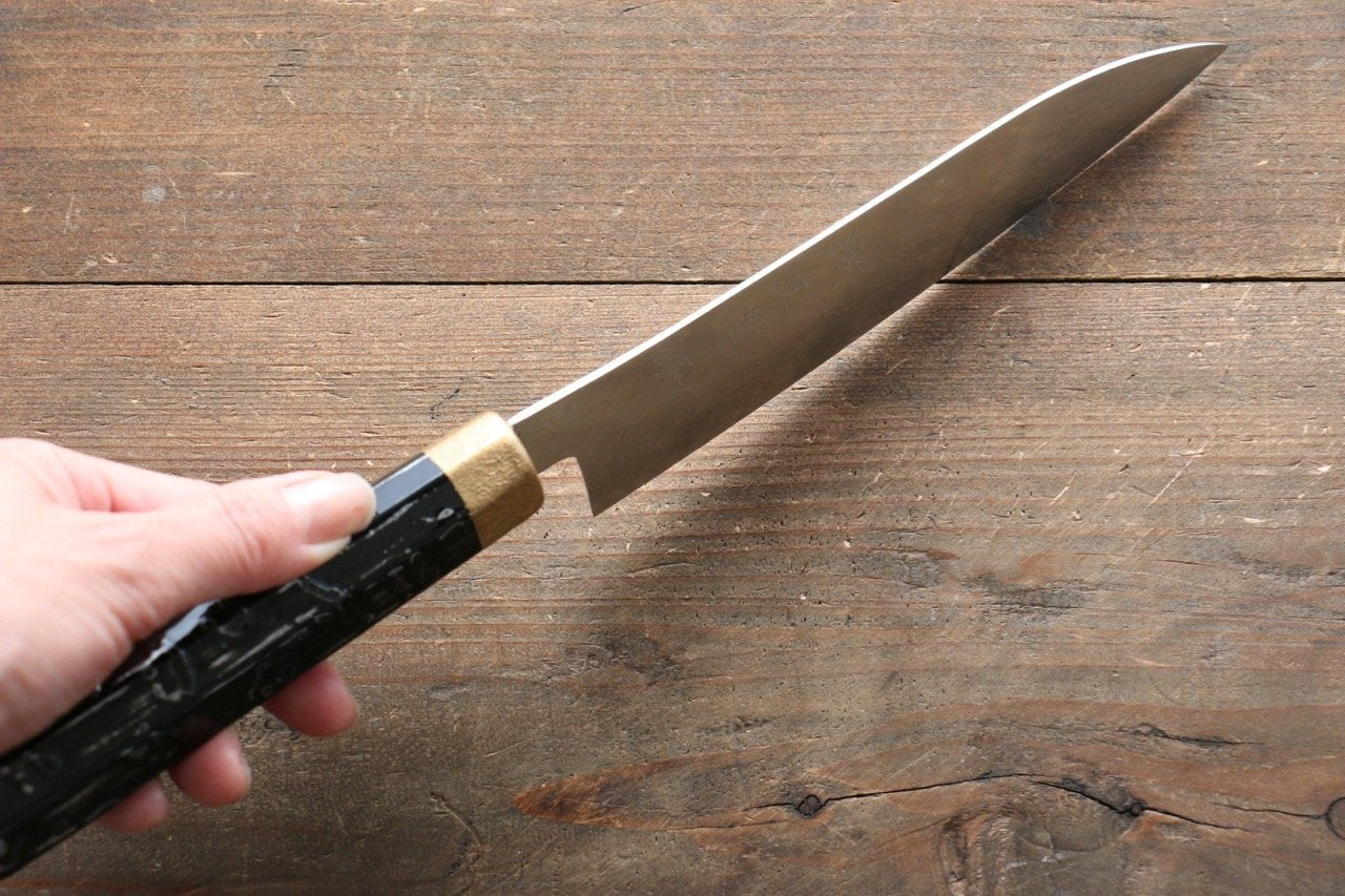 Yu Kurosaki R2/SG2 Damascus Small Santoku Japanese Knife 155mm with Gold Lacquered Handle - Japanny - Best Japanese Knife