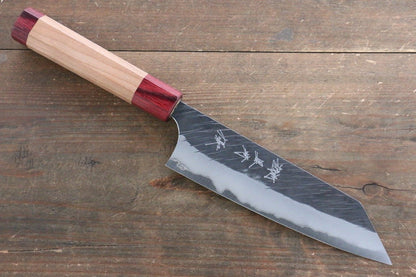 Yu Kurosaki Fujin Blue Super Hammered Bunka Japanese Knife 165mm with American Cherry Handle - Japanny - Best Japanese Knife