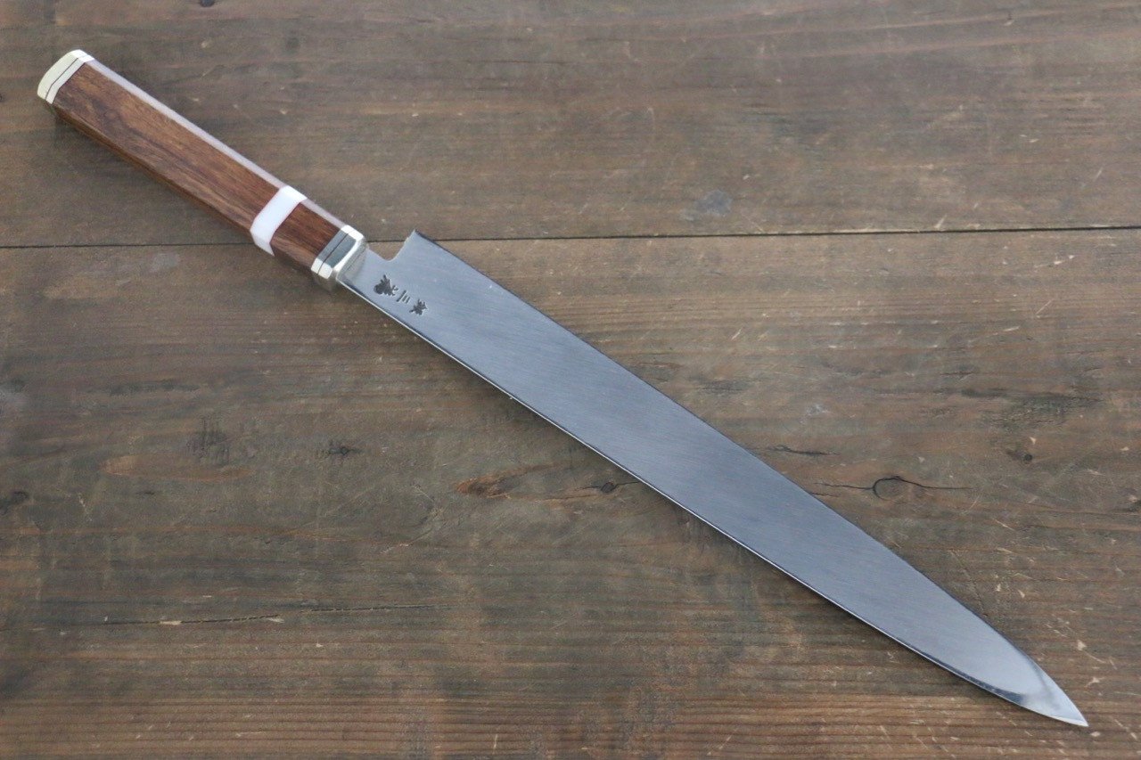 Sakai Takayuki Shiden Silver Steel No.3 Japanese Chef's Sashimi Knife with Desert Ironwood Handle - Japanny - Best Japanese Knife