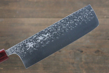 Yu Kurosaki Shizuku R2/SG2 Hammered Nakiri Japanese Chef Knife 180mm - Japanny - Best Japanese Knife