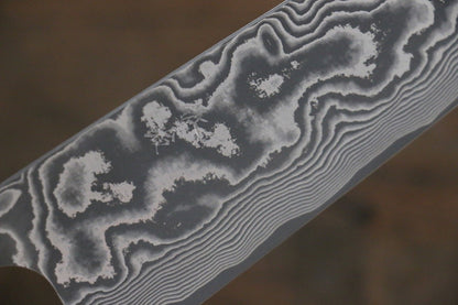 Takeshi Saji VG10 Black Damascus Santoku Japanese Chef Knife 165mm with Shitan handle - Japanny - Best Japanese Knife