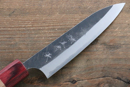 Yu Kurosaki Fujin Blue Super Hammered Petty-Utility Japanese Knife 120mm with American Cherry Handle - Japanny - Best Japanese Knife