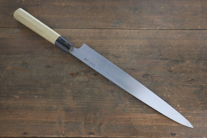 Sakai Takayuki Japanese White Steel No.2 mirrored Yanagiba Sashimi Slicer Knife - Japanny - Best Japanese Knife