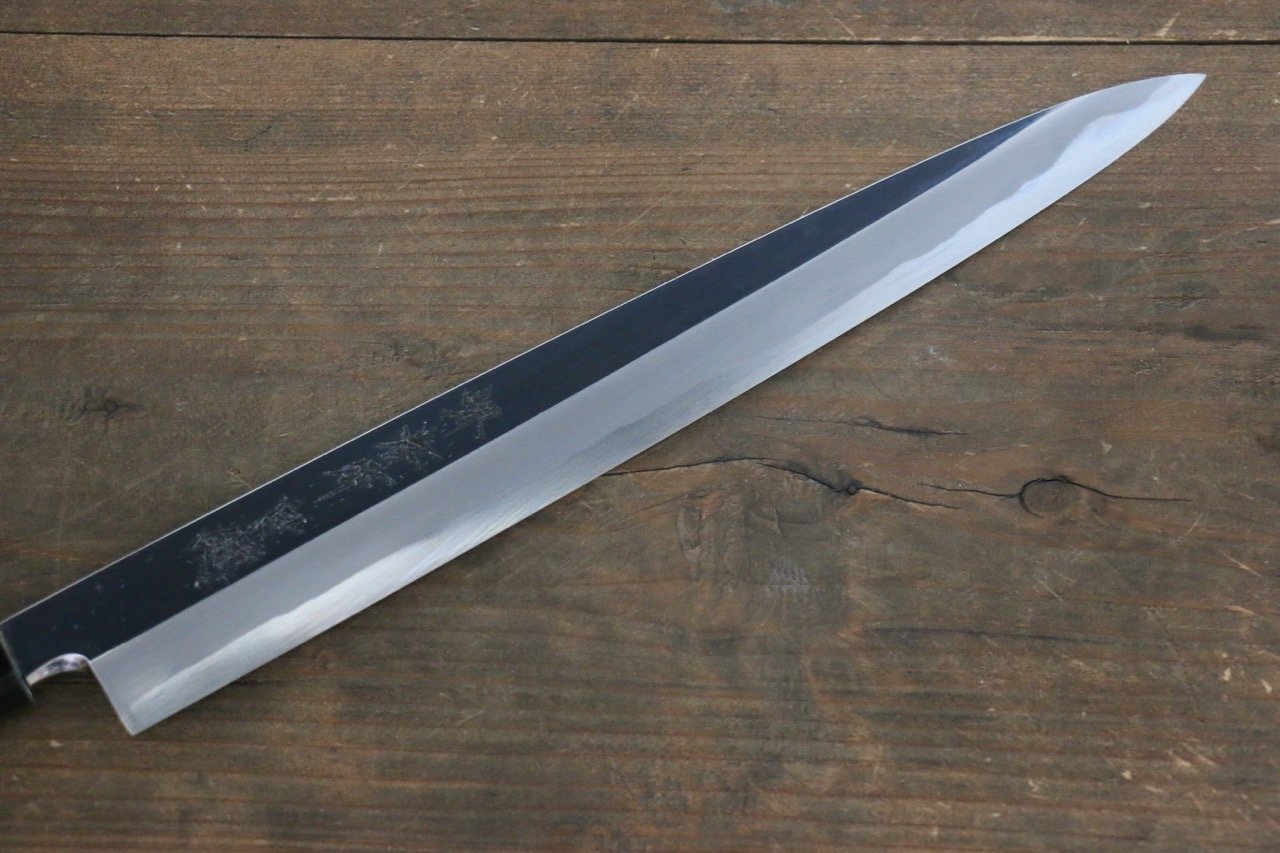 Sakai Takayuki Japanese White Steel No.2 mirrored Yanagiba Sashimi Slicer Knife - Japanny - Best Japanese Knife