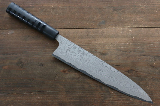 Takeshi Saji VG10 Damascus Gyuto Japanese Knife 240mm with Cashew paint (Black) Handle - Japanny - Best Japanese Knife