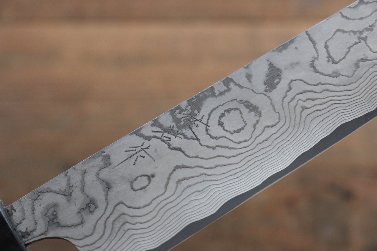 Takeshi Saji VG10 Damascus Sujihiki Japanese Knife 270mm with Cashew paint (Black) Handle - Japanny - Best Japanese Knife