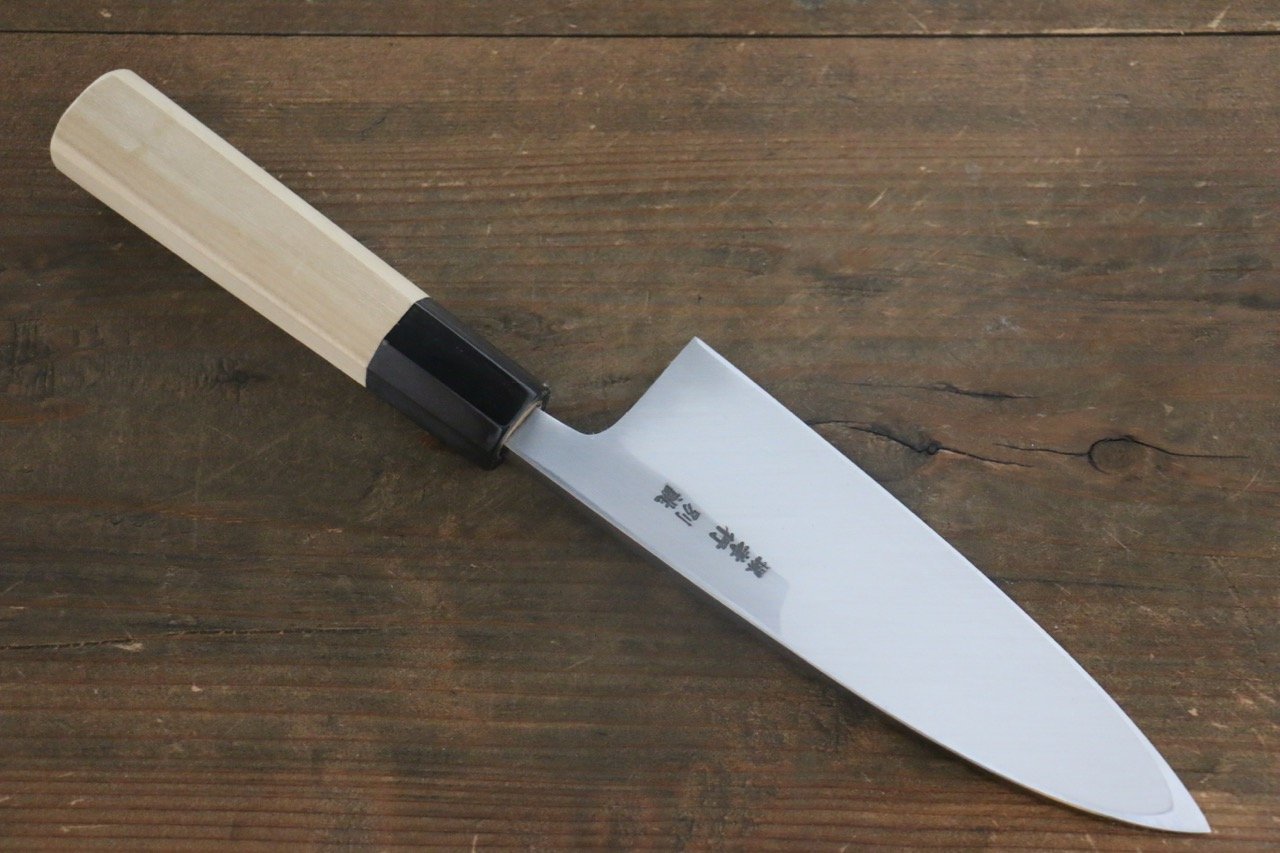 Sakai Takayuki Japanese White Steel No.2 mirrored Deba Knife - Japanny - Best Japanese Knife