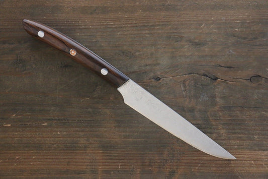 Takeshi Saji R2/SG2 Steak Knife Japanese Chef Knife 125mm with Iron Wood Handle - Japanny - Best Japanese Knife